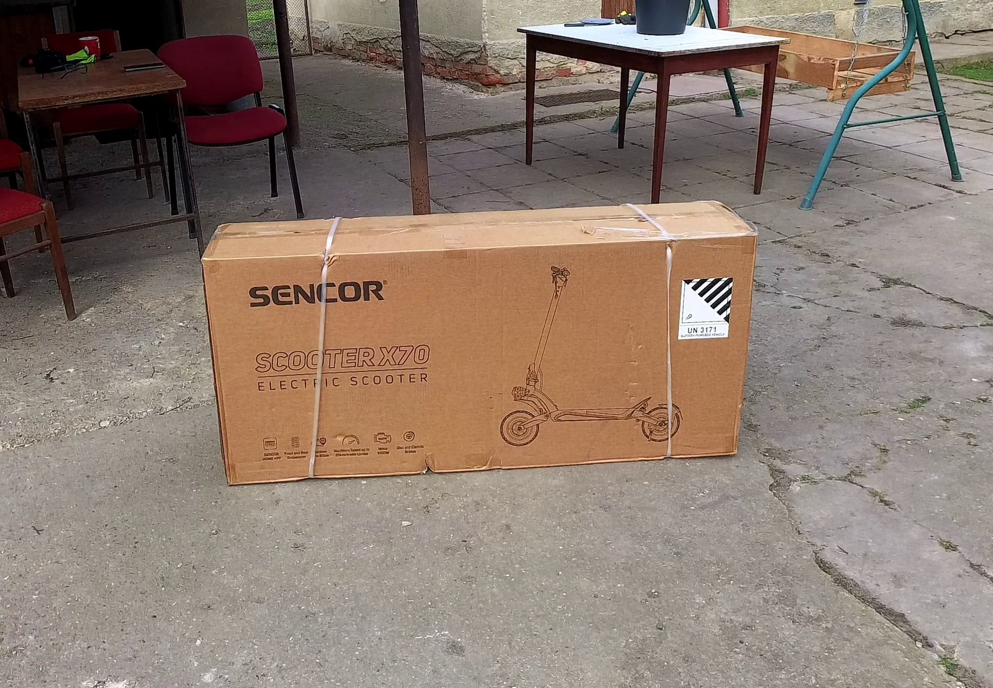 balení scooter x70, recenze testado