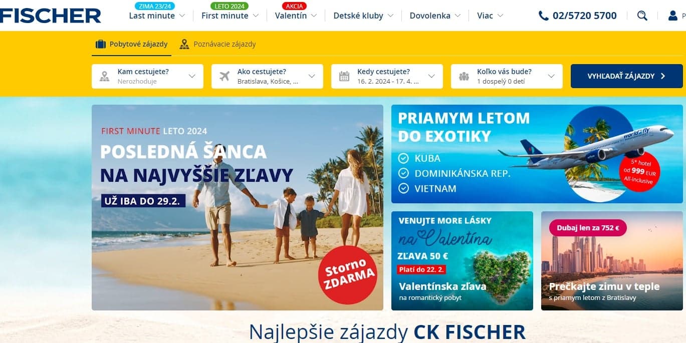 Cestovná kancelária Fischer.sk