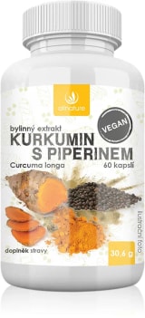 Allnature Kurkumín s piperínom