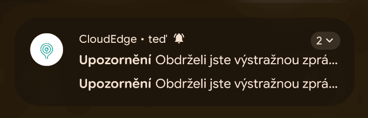 upozornenie na pohyb Aerium Zooma 25F