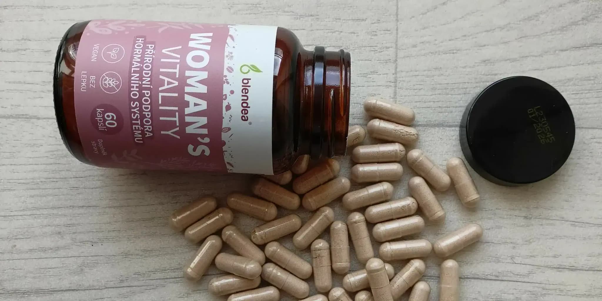 Blendea Woman’s Vitality - fľaštička s vysypanými kapsulami