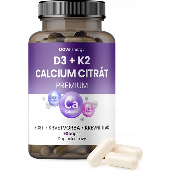 MOVit Vitamín D3 + K2 + Vápnik Citrát: Product review
