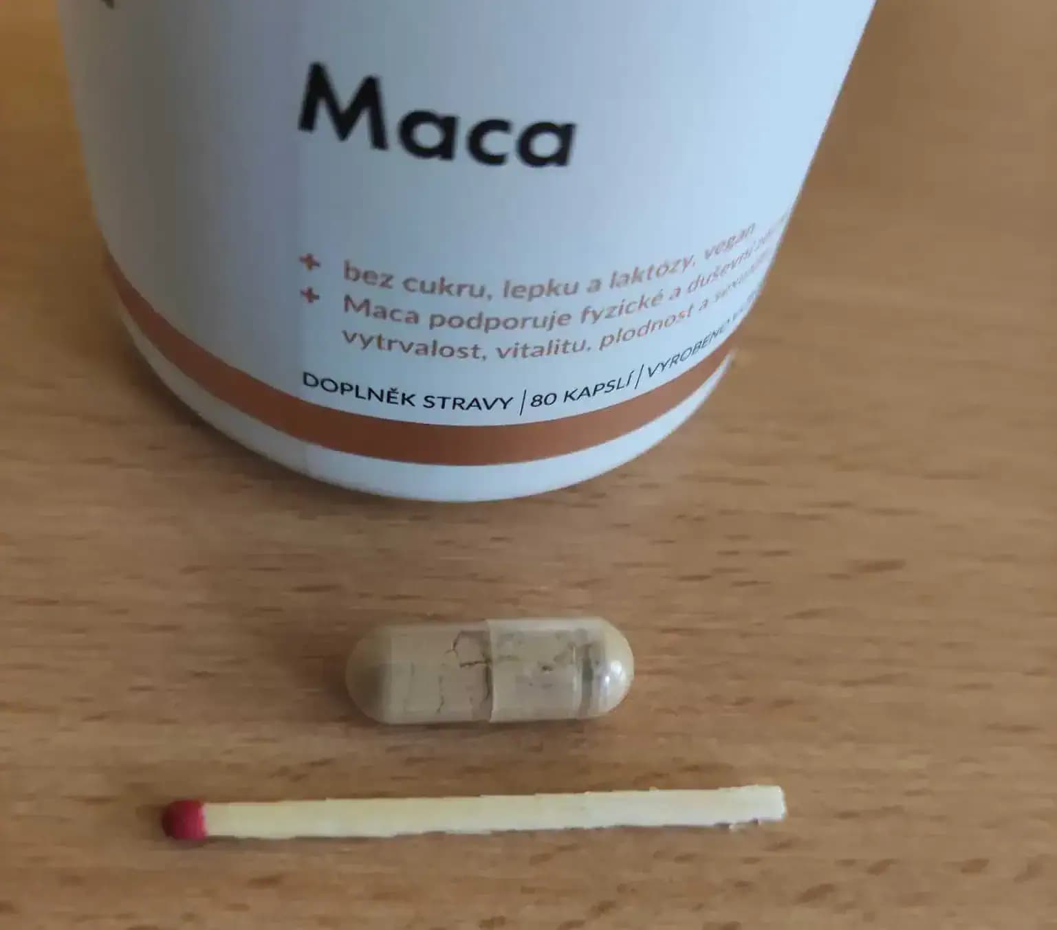 Maca velikost kapsle