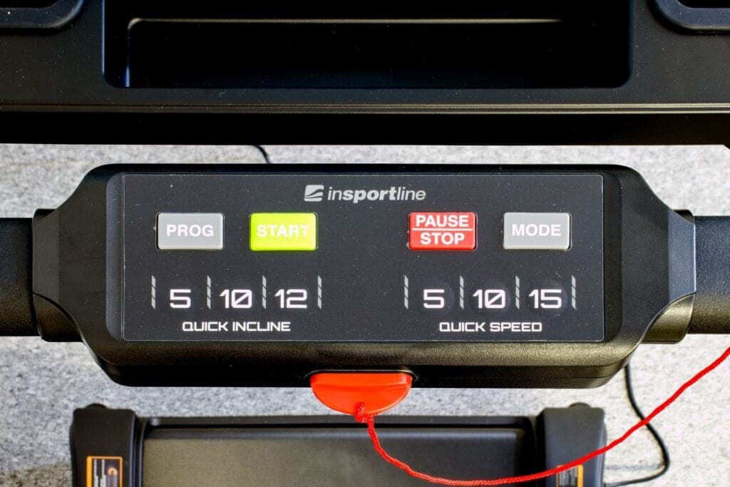 ovládací panel bežeckého trenažéra inSPORTline ZenRun 120, Testado recenzia
