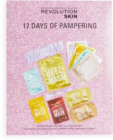Revolution Skincare 12 Days of Face, Body & Hair Mask adventný kalendár