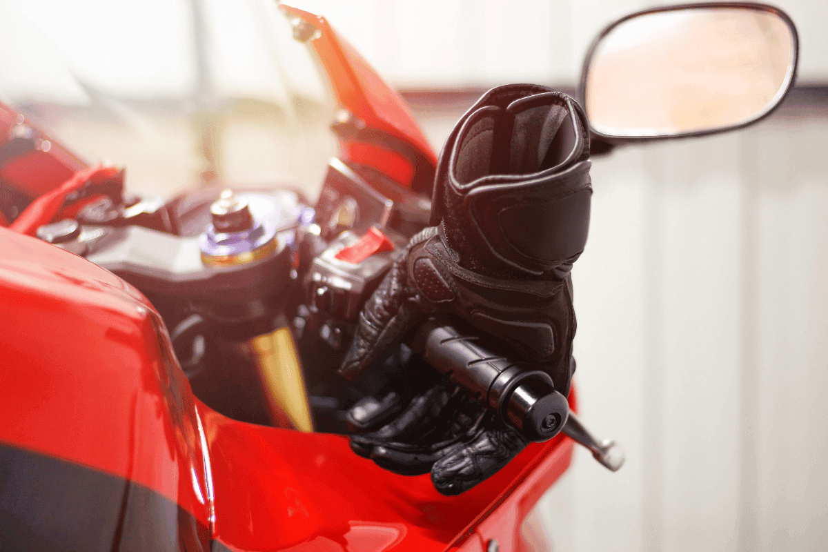 Rukavice pre motorkárov červené