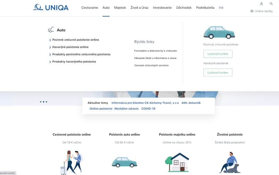 Poistenie auta uniqa