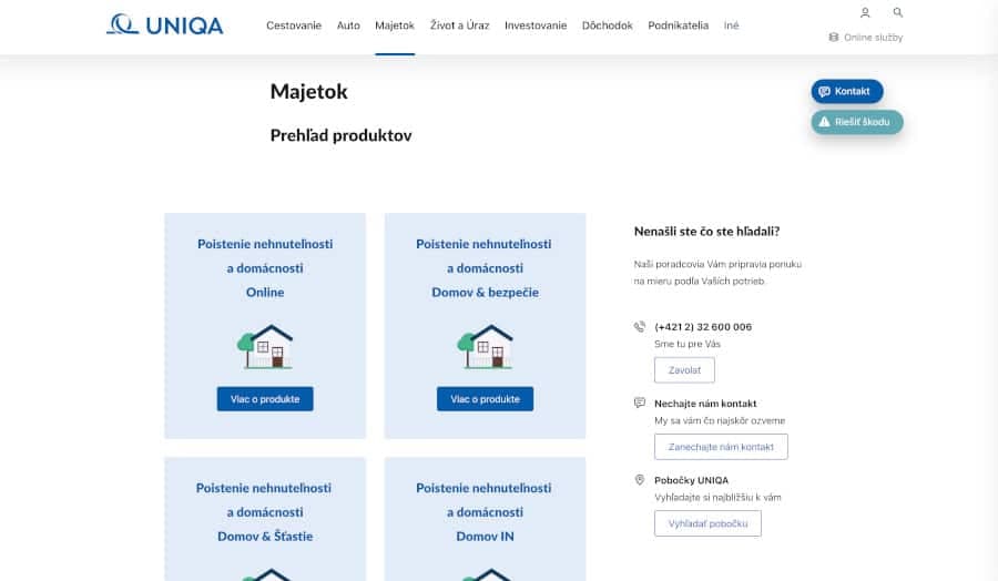 Poistenie majetku Uniqa
