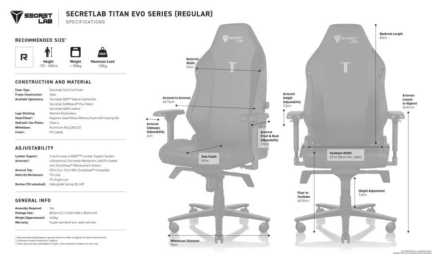 Zidle-titan-evo-2022-technicka-specifikace