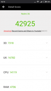 Recenzia Xiaomi Redmi 3S AnTuTu