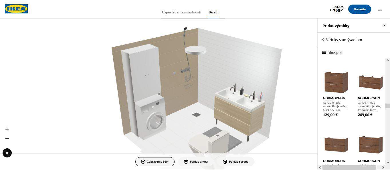 Plánovač kúpeľní Ikea - 6 vkladanie vybavenia