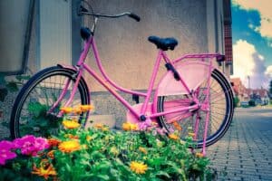 Mestský bicykel s nosičom